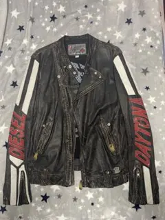 DIESEL DAYTONA ダメージ加工　ライダースジャケット　XL 羊皮