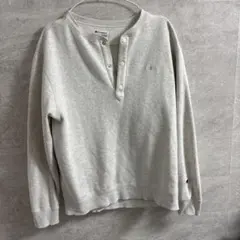 ヘンリーネック トレーナー ライトグレー