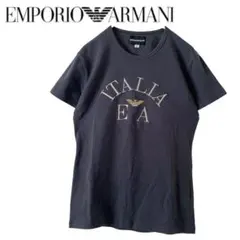EMPORIO ARMANI EAロゴ ITALIA 刺繍 Tシャツ S y2k