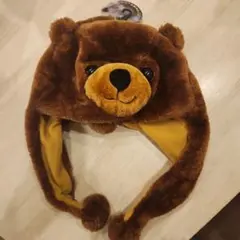 動物帽子熊熊帽毛絨絨玩偶兒童