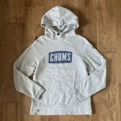 【S】CHUMS プルオーバーパーカー グレー　裏起毛
