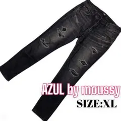 ⭐️A412⭐️ AZUL ♥ メンズ リメイク風 あて布 ダメージ スキニーデニム