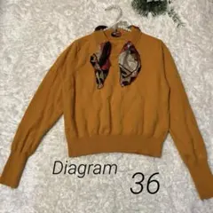 グレースコンチネンタル　 ダイアグラム　 スカーフ　ニット　アンゴラ混　36