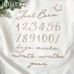 【OUTLET】木製 レターバナー 月齢フォト 20点セット / A