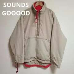 サウンズグッド 2WAY ナイロン×フリース アノラックジャケット リバーシブル