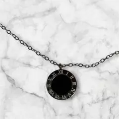 【新品未使用】ローマ数字 リバーシブルネックレス サージカルステンレス シルバー