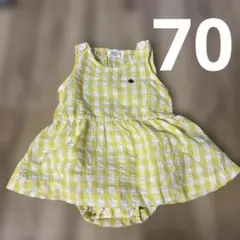 POLO Baby チェック柄ワンピース　ロンパース　70