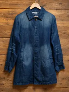 希少☆Burberrys バーバリーズ ロングデニムコート インディゴ 90s