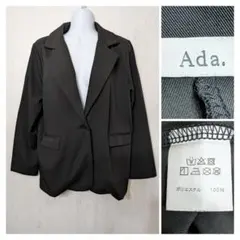 Ada. エイダ　キレイめサイズの美シルエット テーラードジャケット　黒