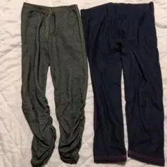 デニム風カジュアルパンツ 2色セット