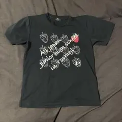 LUCENT イチゴデザイン Tシャツ 黒