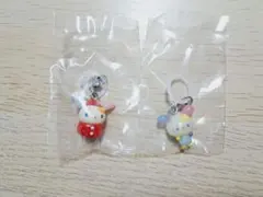 サンリオ ウサハナ ゆるっとめじるしアクセサリーいちごめじるしアクセサリー2個