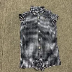 【Ralph Lauren】チェック柄ロンパース 6M