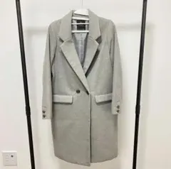 w closet ダブルクローゼット テーラード ロングコート グレー