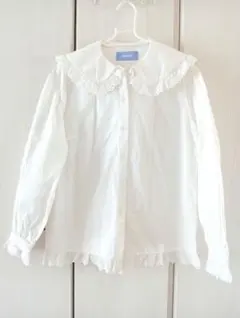 フリル襟ホワイトシャツ 長袖 ロリィタ
