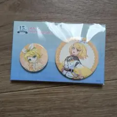 鏡音リン 鏡音レン 缶バッジ フラワーレトロルック 初音ミク ボカロ