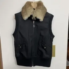 バーバリー◆キッズ140◆ファー付きベスト