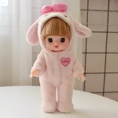 ソランちゃん服 メルちゃん服 ふわふわ 可愛いうさぎ耳着ぐるみ MH-64