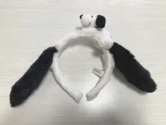 美品！　スヌーピー　カチューシャ　USJ ユニバ　モノトーン　白　黒