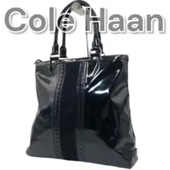 Cole Haan コールハーン トートバッグ エナメル 黒 肩掛け 通勤 仕事