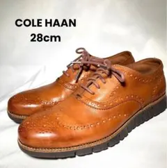 ゴ*得様 COLE HAAN ゼログランド ウィングチップ レザーシューズ 28