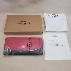 COACH 長財布 シグネチャー レッド 美品