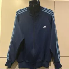 adidas ジップアップジャケット 4号70s 80s デサント製 ネイビー