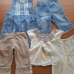 90cm　女の子　夏服　まとめ売り　シンプル　ナチュラル