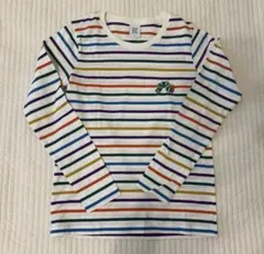 グラニフ はらぺこあおむし ロンTボーダー マルチカラー メンズSSサイズ