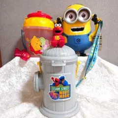 ポップコーンバケット3点セットUSJ・ディズニー （エルモ・ ミニオン・プーさん