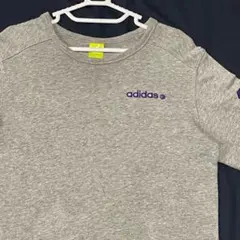 10s adidas neo ロンT アームナンバリング 刺繍ワンポイントロゴ