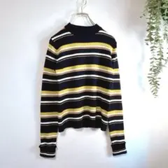 【R75】ems excite エムズエキサイト　セーター　ニット　ボーダー柄