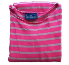 Le minor（ルミノア）レッド・ベージュ　ボーダー　長袖カットソー