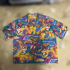 PAR'A-CHUTE・総柄プリント・アロハシャツ・XL相当