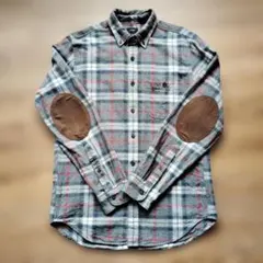 J.CREW エルボーパッチ長袖ネルシャツ S 肘当て付