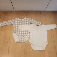 美品　PUPO 綿100％　ロンパース　70　2個セット