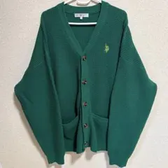 【U.S. POLO ASSN.】オーバーサイズ Vネック ニットカーディガン