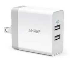 Anker 24W 2ポート USB急速充電器 【折たたみ式プラグ搭載】