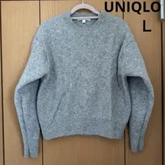 衣類[345] UNIQLO プレミアムラムクルーネックセーター L