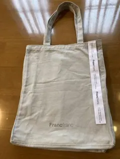 Francfranc グレー キャンバストートバッグM