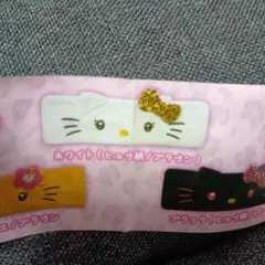 ハローキティ ギャル ヘアバンド ホワイト ヒョウ柄 ブラウン