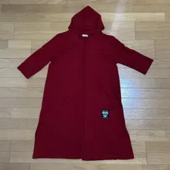 ピンクラテ ロングカーディガン 赤 M 165