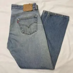 美品 MOTOR 革パッチ 赤耳 ボタンフライ ワイド デニム パンツ 30