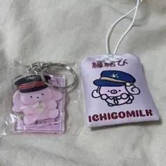じょせまる ポップアップ いちごみるく アクキー アクリルキーホルダー おまもり