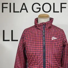 FILA GOLF フィラゴルフ ナイロンジャケット チェック LL【385F】