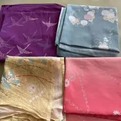 風呂敷セット 4枚 鶴と花柄