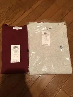U.S. POLO ASSN. バーガンディ 半袖ロングワンピース 2枚セット
