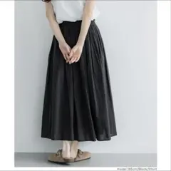 coca コットンボイルスカート　ロング　黒のサムネイル