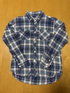 SCHOTT ネルシャツ　ブルー　Mサイズ