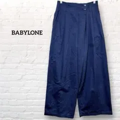 バビロン ワイドパンツ ネイビー サイズ38 レディース ガウチョパンツ